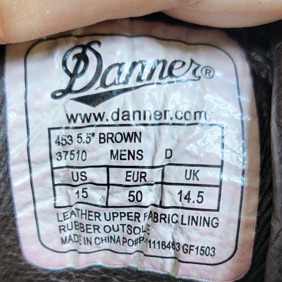 Danner Men\'s 453 GORE-TEX Waterproof Leather Hiking Boots Size 15 D 37510 TFX main image 5